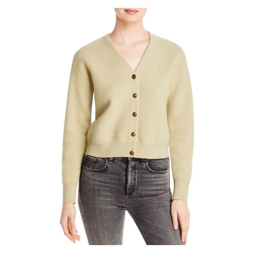 NWT TORY BURCH Womens Green Long Sleeve Wear To Work Button Up Cardigan S\P